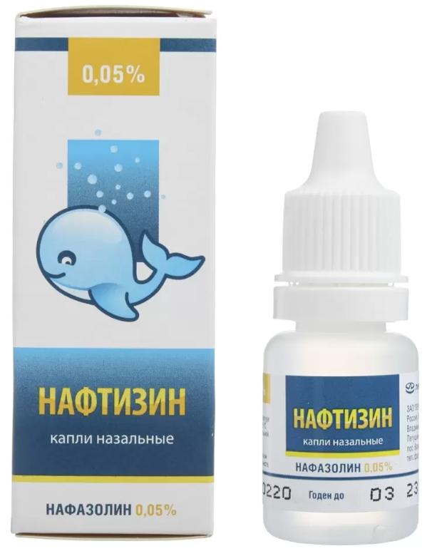 Нафтизин капли наз.0.05% 10мл (фл-кап) (Р)