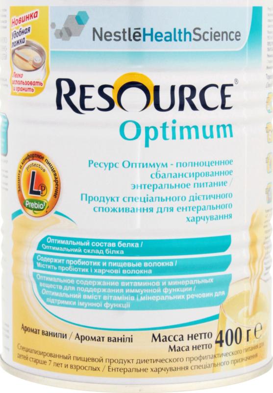 Ресурс Оптимум смесь д/энтерал.пит. 400г (Р) (ПТ)