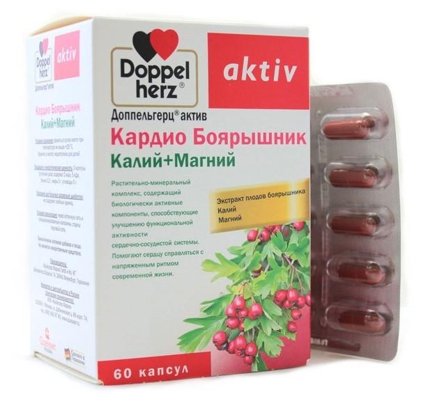 Доппельгерц Актив Кардио Боярыш.Калий+Магний N60 (Р) (ПТ)