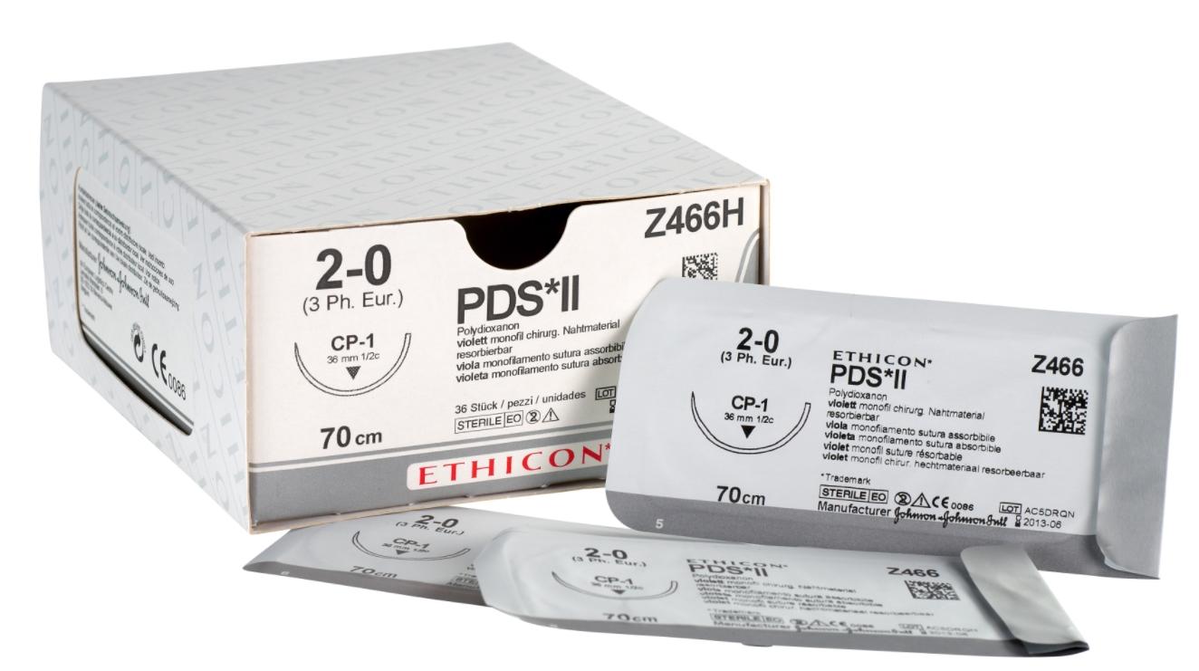 Полидиоксанон PDS II 2/0 (70см) 40мм (W9151T) (Р)