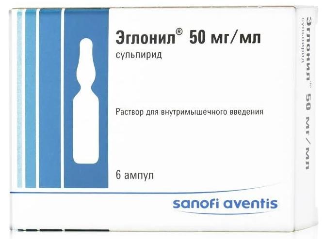 Эглонил амп. 50 мг/мл 2 мл: 6 шт.