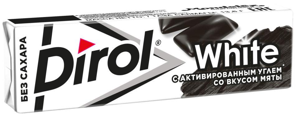 Жевательная резинка Dirol White Активированный уголь Мята 30 г