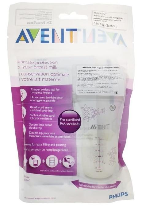 AVENT Пакеты для хранения грудного молока 180 мл: 25 шт.
