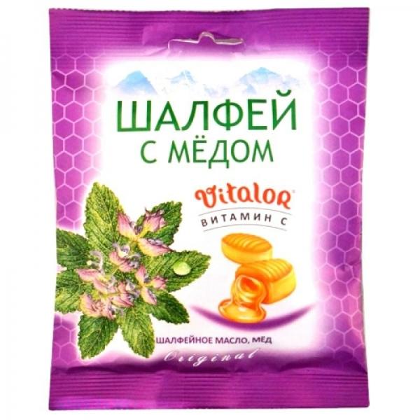 Леденцы Виталор с вит.С 60г шалфей+мед (Р) (ПТ)