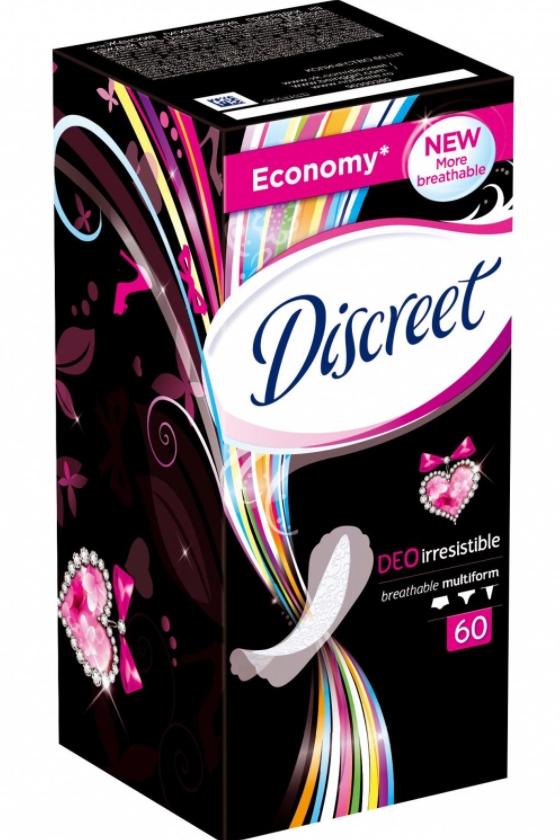 Прокладки ежедневные Discreet Irresistib. Multiform Deo: 60 шт.