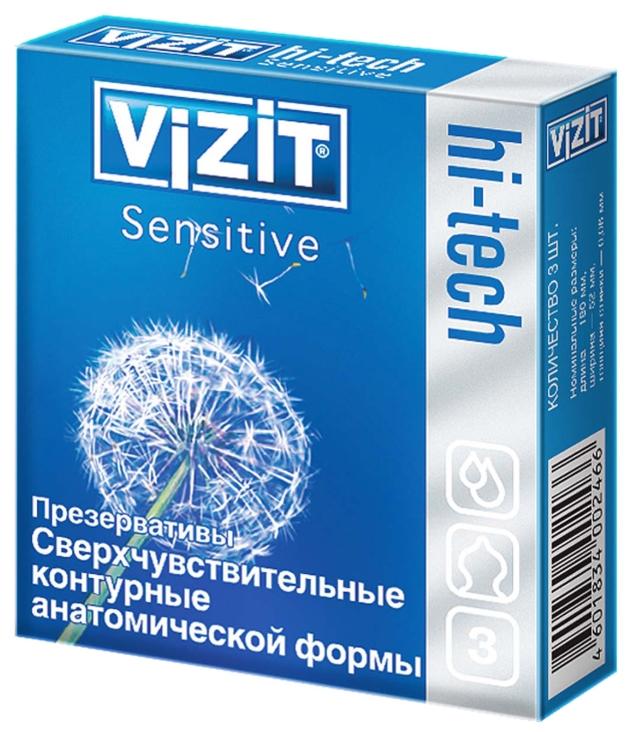 Презерв.VIZIT N3 Hi-Tech Sensitive сверхчув.(Р)