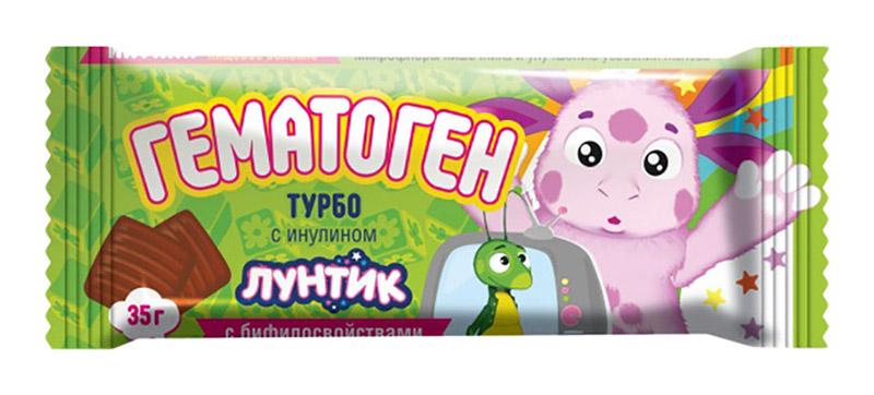 Гематоген турбо Лунтик с инулин. с 3х лет 35г (Р) (ПТ)