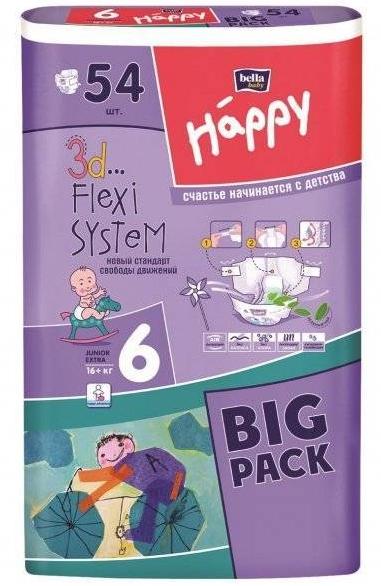 Подг. Baby Happy Junior Extra 6 (16+кг) N54 (Р)