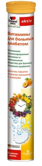 Доппельгерц Актив вит.д/бол.диаб. шип.таб. N15 (апельс+маракуйя) (Р) (ПТ)