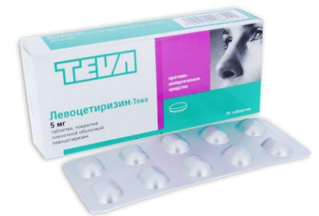 Левоцетиризин-Тева таб. 5 мг: 10 шт.