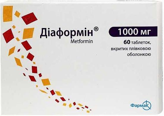 Диаформин таб. 1000 мг: 60 шт.