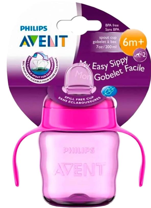AVENT Чашка-поильн. (SCF551/03) с/носик. 200мл (6+) роз. (Р)