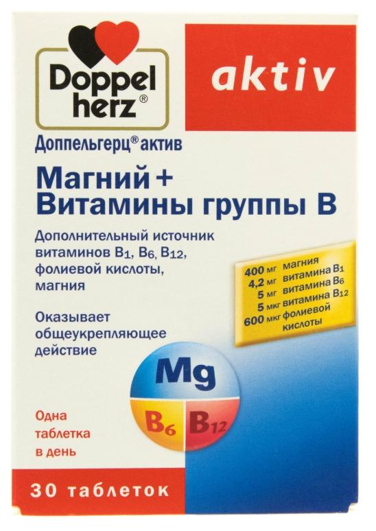 Доппельгерц Актив Магний+Вит.гр.В таб. N30 (Р) (ПТ)