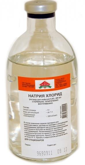 Р-р натрия хлорид 0.9% 400мл стекл. (Р) Эском#
