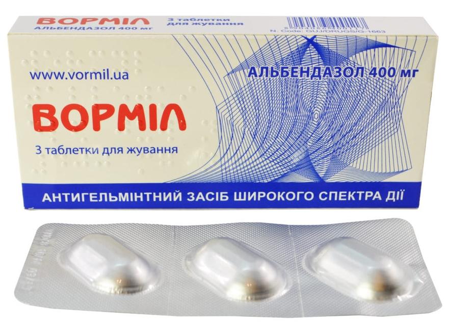 Вормил таб. жевательные: 3 шт.