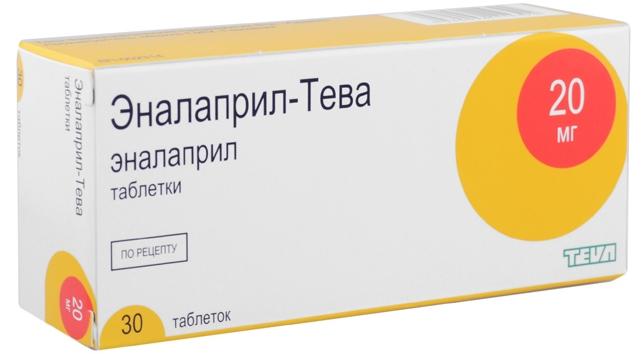 Эналаприл-Тева таб. 20 мг: 30 шт.