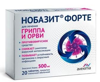 Нобазит форте таб. п/о 500мг N20 (Р) (Амизон)