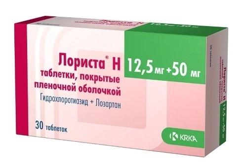 Лориста Н 50мг+12.5мг таб.п/о N30 (Р)