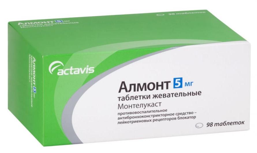 Алмонт таб. жев. 5мг N98 (Р) (Монтелукаст)