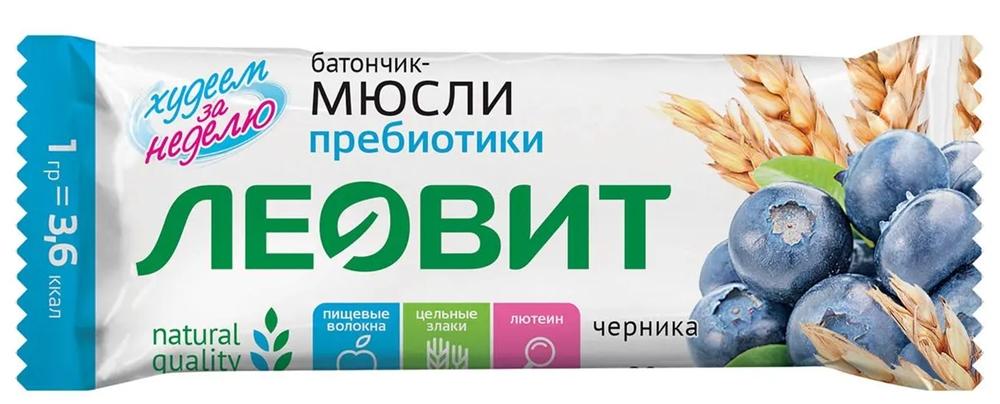 Леовит Батончик-мюс.с черник. и лютеином 30г (Р) (ПТ)