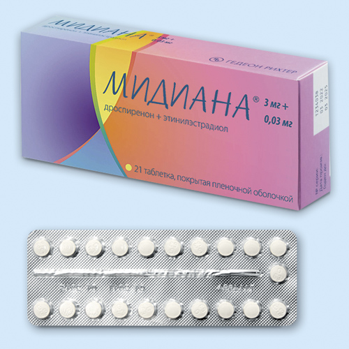 Мидиана таб. 3мг+0.03мг N 63 (Р)
