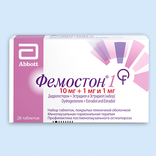 Фемостон 1 таб. 1/1/10мг N28 (Р)