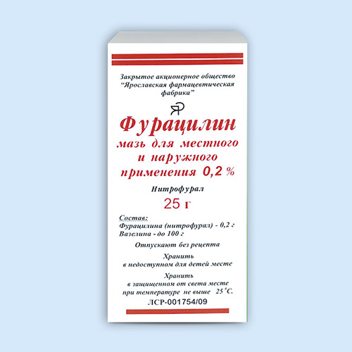 Фурацилин мазь 0.2% 25г банка (Р)