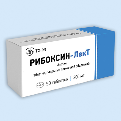 Рибоксин-ЛекТ таб.п/о 200мг N 50 (Р)