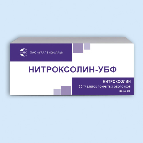 Нитроксолин УБФ таб.п/о 50мг N50 (Р)