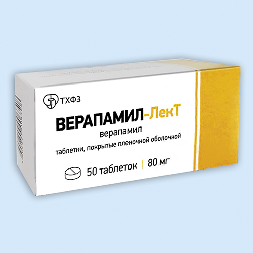 Верапамил-ЛекТ таб. п/о 80мг N50 (Р)#